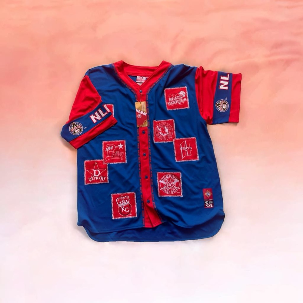 Baseball jersey for size 5XL | blue and red | 100% Polyester
